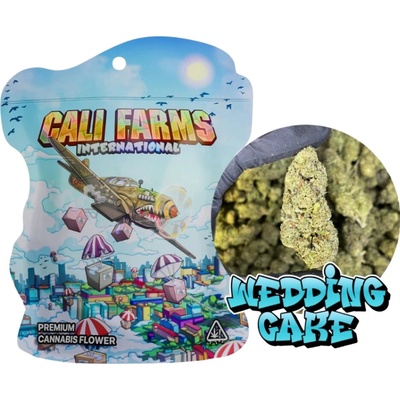 CalifarmsTHC X květy Wedding cak CBD 14,53% THC 0,07% 7 g