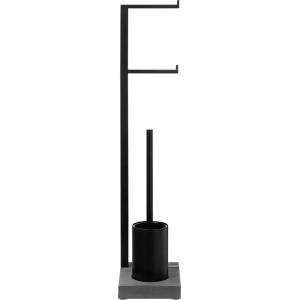 blomus Стойка за 2 рола тоалетна хартия + четка за тоалетна blomus menoto - черна (blomus 66311)