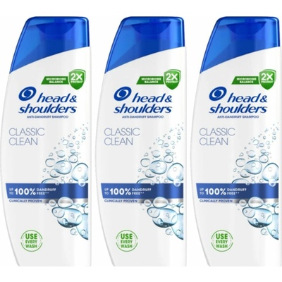 Head & Shoulders H&S šampón Classic Clean 3 x 250 ml