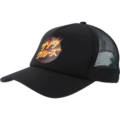 SANTA CRUZ Flaming Japanese Dot Meshback Black BLACK