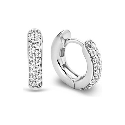 Ti Sento strieborné náušnice kruhy so zirkónmi 7210ZI