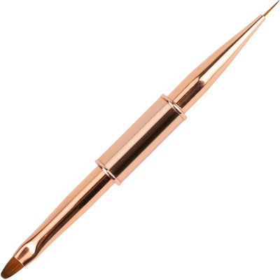 ERANTI Obojstranný ovalny štetec na gel 4 mm a zdobenie 7 mm