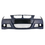  Предна броня за BMW E90 / E91 (2005-2008) - M-Tech дизайн с отвори за пръскалки, без парктроник грундирана