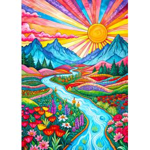 Enjoy - Puzzle Colorful Highlands - 1 000 piese