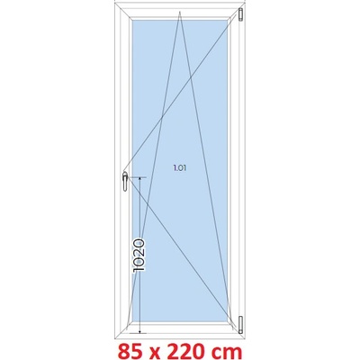 Soft Plastové okno 85x220 cm, otevíravé a sklopné, Daglesie