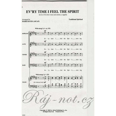EV'RY TIME A FEEL THE SPIRIT / SATB* a cappella