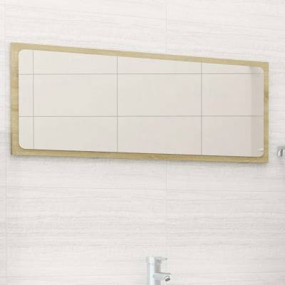 vidaXL Огледало за баня, дъб сонома, 90x1, 5x37 см, ПДЧ (804625)