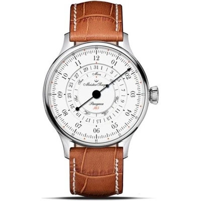 MeisterSinger Pangaea Day Date 365 PDD365901 - Světle hnědý kožený řemínek