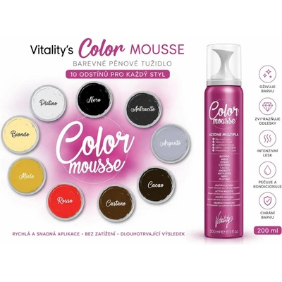 Vitality's Art Color Mousse Barevné pěnové tužidlo Medová 200 ml