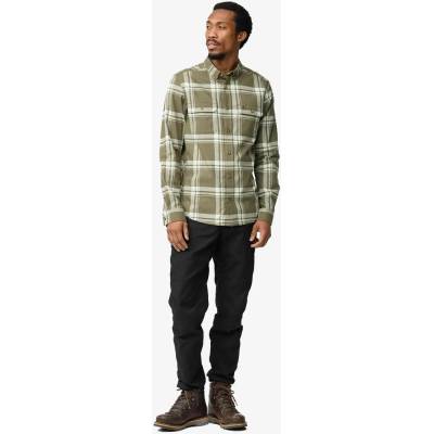 Fjallraven Ovik Lite turistická flanelová košel'a laurel green/chalk white