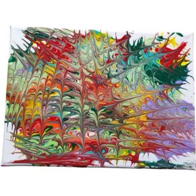 Originální obraz Barevná zahrada, 24 x 18 cm