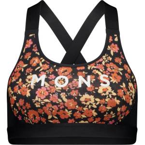 Mons Royale Дамски спортен сутиен Mons Royale Women's Stella X-Back Bra Sports bra - Ditzy Camo / Black (115-1403-1614)