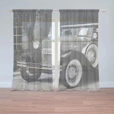 Sablio Záclony Čiernobiely veterán: 2ks 150x250cm