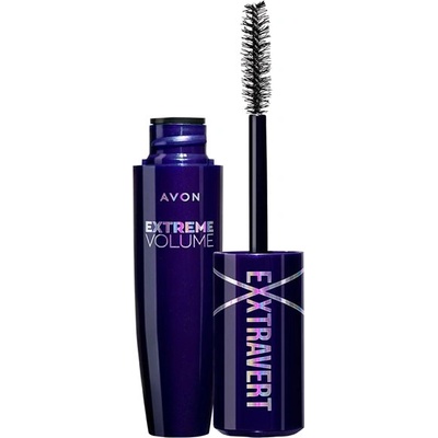 Avon Voděodolná řasenka Exxtravert Extra Volume Brown Black 9,5 ml