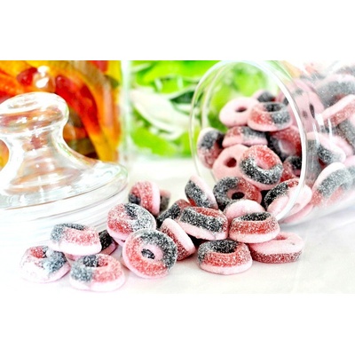 The Candy Plus Sweet Želatinové kyselé oválky s příchutí černý rybíz 1 kg