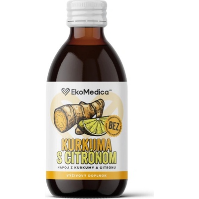 EkoMedica Šťava kurkuma s citrónom nápoj 250 ml
