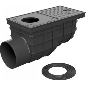 Chudej Strešný lapač Kanalizačná vpusť bočná štandard D110 mm čierna KV110BST