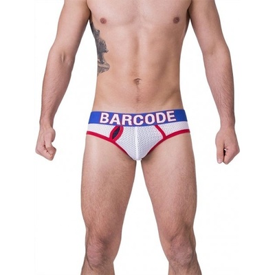 Barcode Slipy Berlin Mesh Brief Twenty 9 bielo-červeno-modré S slipy