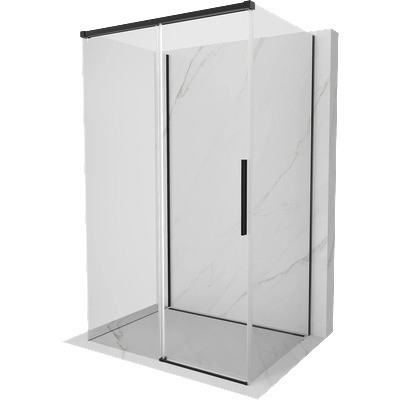 Mexen Rox-3S трестенна плъзгаща се душ кабина 115 x 90 см, прозрачна, черна - 8C2-115-090-70-00-3S (8C2-115-090-70-00-3S)