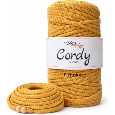 Cordy 5 mm světle hořčicová