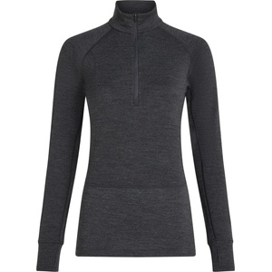 Icebreaker Дамско мериносово термобельо Icebreaker Women's Merino 260 Zoneknit L/S Half Zip Merino base layer - Jet Heather / 011 (115-2832-0112)