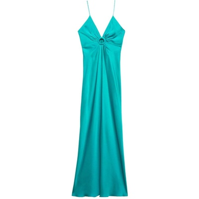 MANGO Вечерна рокля 'Aurora' зелено, размер S