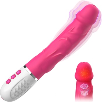 SuperLove Realistic Heating Soft Vibrator Pink