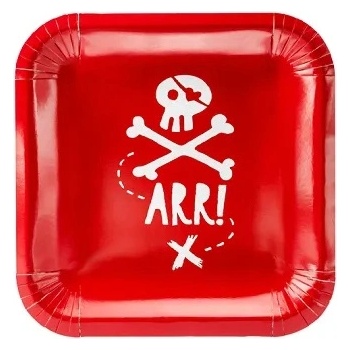 Image 1 of PartyDeco Хартиени чинии - Пирати 20 x 20 см, 6 бр
