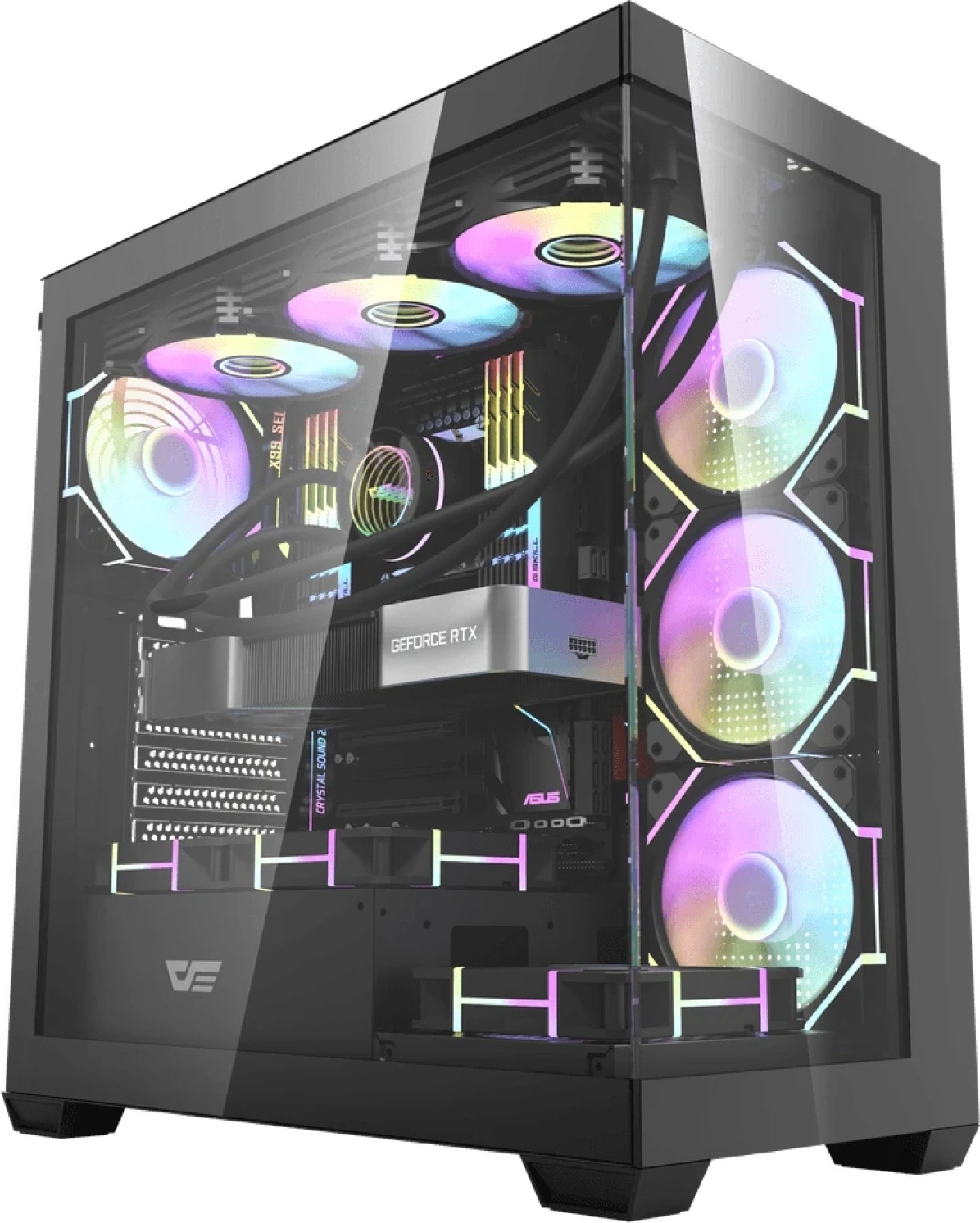darkFlash DS900 ARGB Black + 7 fans