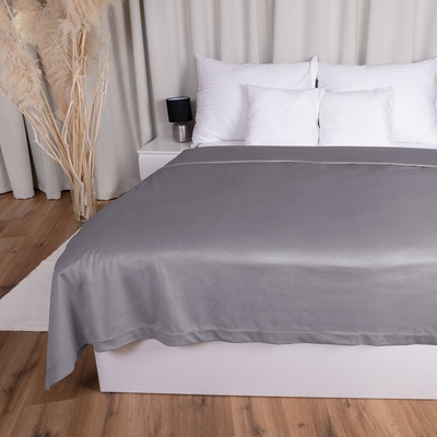 Biante Zamatový prehoz na posteľ Velvet Prémium SVP-013 Sivý 220x240 cm