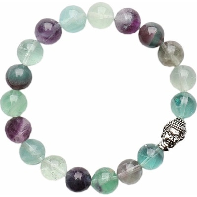 Nefertitis Fluorit multicolor náramek budhistický z korálků NF5009
