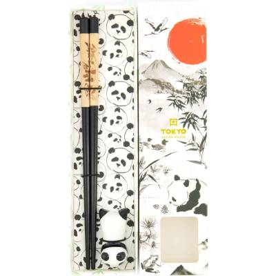 Tokyo Design Studio Dárková sada hůlek s podložkou Panda E