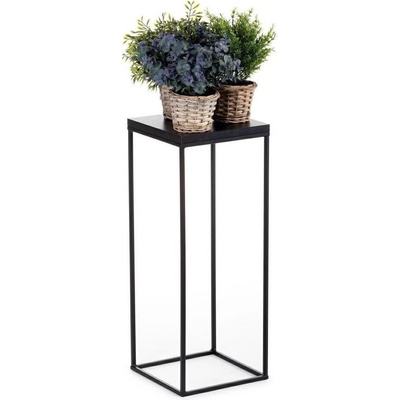 HowHomely Stojan na květiny BASICLOFT 60x24 černá DD0182 – Zboží Dáma