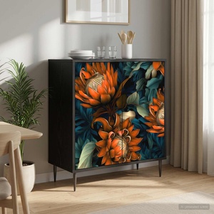 vidaXL Служебен шкаф LOCHEM Черен дъб 69 x 33 x 76 см (8006930)