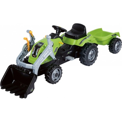 Smoby Zemědělský traktor s nakladačem a přívěsem Farmer Max šlapací