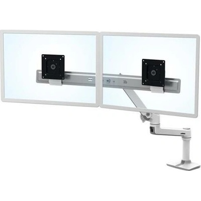 ERGOTRON LX Desk Dual Direct Arm, biely, stolné rameno pre 2 monitory až 25", biely