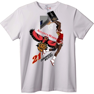 NOONEBRAND Тениска Atlanta Hawks 21 Доминик Уилкинс - XL, Black