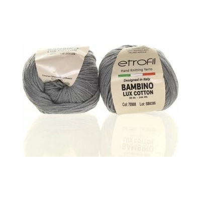 Etrofil Bambino Lux Cotton 70908 šedá partie SB6395