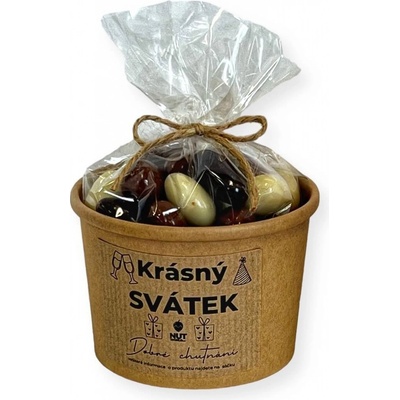 Nutworld Mandle tříbarevné v celofánku a Eko kelímku K svátku 200 g
