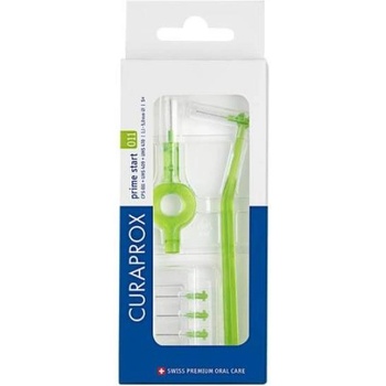 CURAPROX Межзъбна четка CPS 011 Prime Start 5 бр. зелена + държач UHS 470 + държач UHS 40