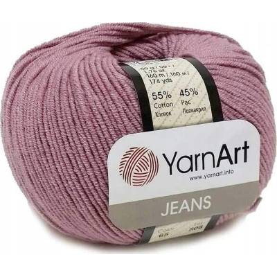 Priadza YarnArt Jeans 65 špinavá ružová 50g/160m