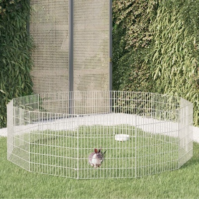 vidaXL Ohrádka pro zvířata 12 panelů 54 x 60 cm pozinkované železo 9799.171576