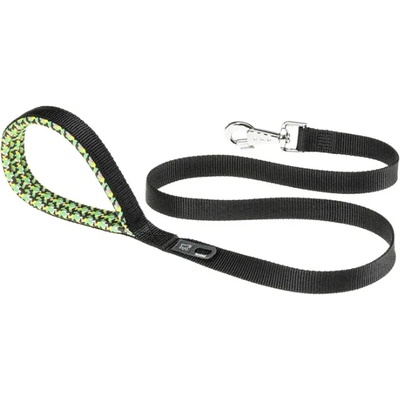 Ferplast Fantasy G - Кучешки повод с мека подплата и държач за хигиенна чанта, 15 мм x L 120 см, черен