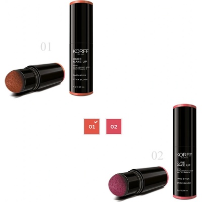 Korff Cure Make up Stick Blush tvářenka v Tyčince s Pěnovým Aplikátorem 02 8 g