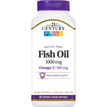 21st Century Fish Oil 1000 mg Reflux Free [90 Гел капсули]