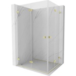 Mexen Lunar-F Duo сгъваема душ кабина 95 x 90 см, прозрачна, златиста матирана - 836-095L-090P-55-00 (836-095L-090P-55-00)