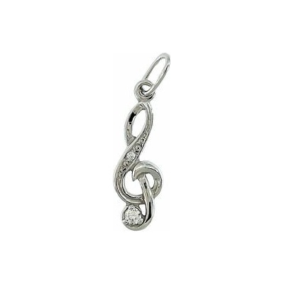 Infinitysilver Stříbrný přívěsek houslový klíč se zirkonem 446483