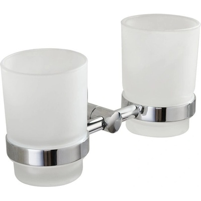 AQUALINE SAMBA dvojitý držiak pohárov, mliečne sklo SB105