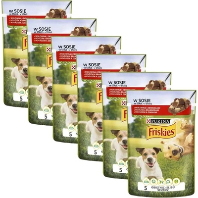Friskies Adult консерви с говеждо и картофи в сос 6 x 85 г