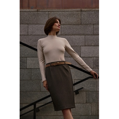 Moodo Моливковидна пола до коляното тъмно бежова Moodo Moodo | Bezhov | ЖЕНИ | XXL